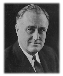 Franklin D. Roosevelt, 1933. Courtesy of the Franklin D. Roosevelt Library and Museum website; version date 2010. (Photo edited.)