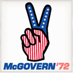 George McGovern Hand Peace Sign T-Shirt George McGovern Hand Peace Sign T-Shirt