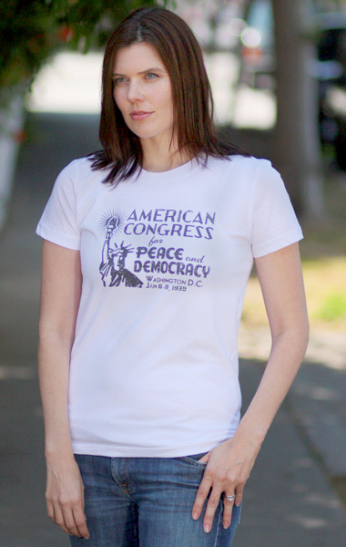 American League for Peace and Democracy T-Shirt - Womens American League for Peace and Democracy T-Shirt Womens