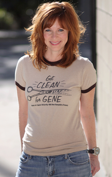 Eugene
McCarthy 'Get Clean for Gene' 1968 Presidential Campaign T-Shirt - Womens