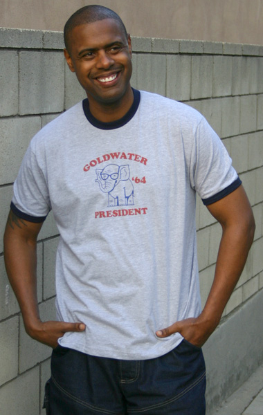 Barry
Goldwater 'Elephant with Glasses' 1964 Presidential Campaign T-Shirt - Unisex