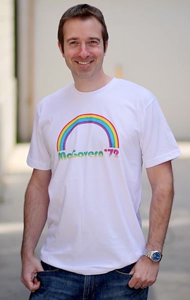 George
McGovern Rainbow 1972 Presidential Campaign T-Shirt - Unisex